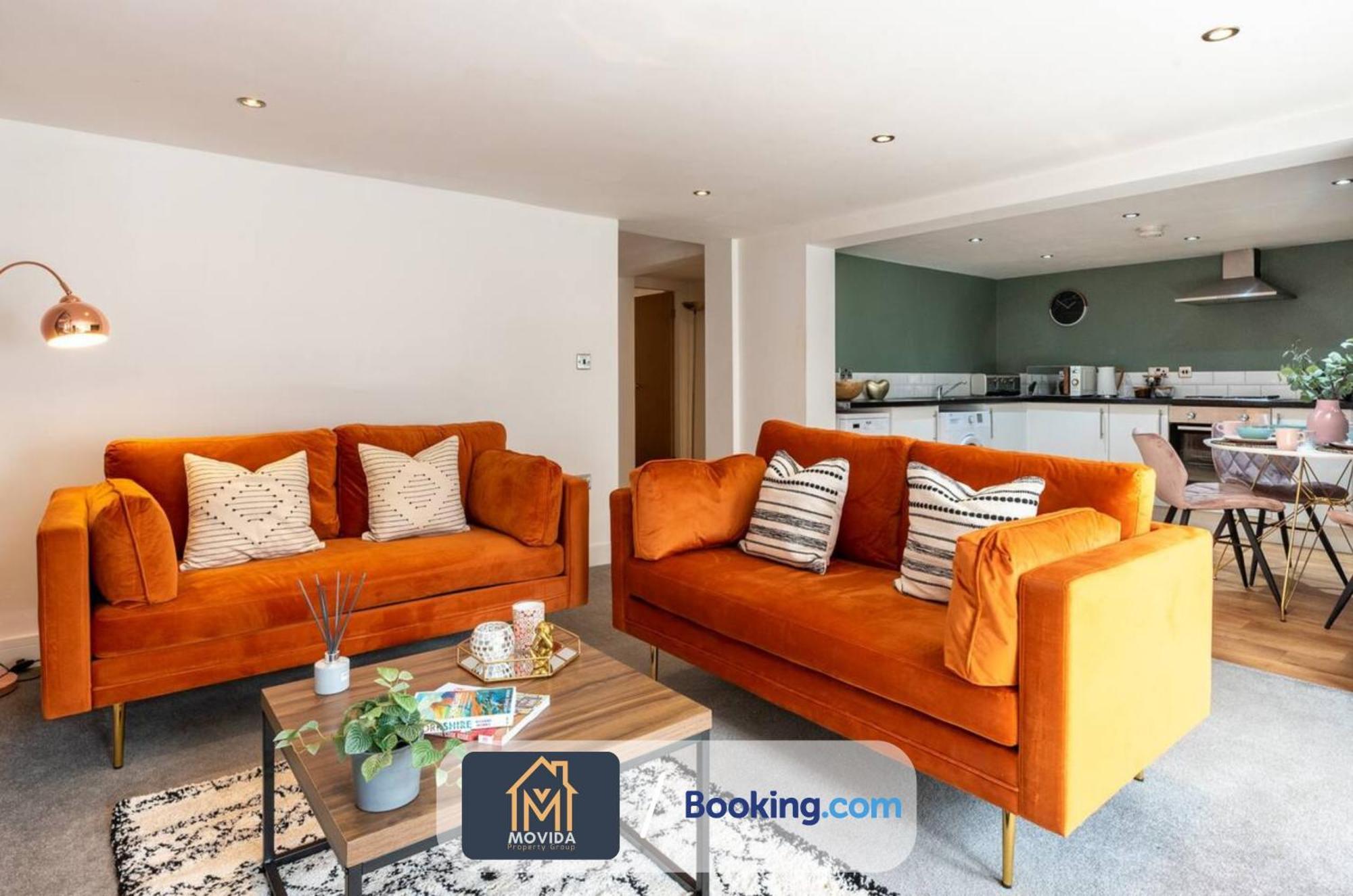 Stylish Two Bed Town Centre Apartment By Movida Property Group Short Lets & Serviced Accommodation With Parking Гаррогейт Екстер'єр фото
