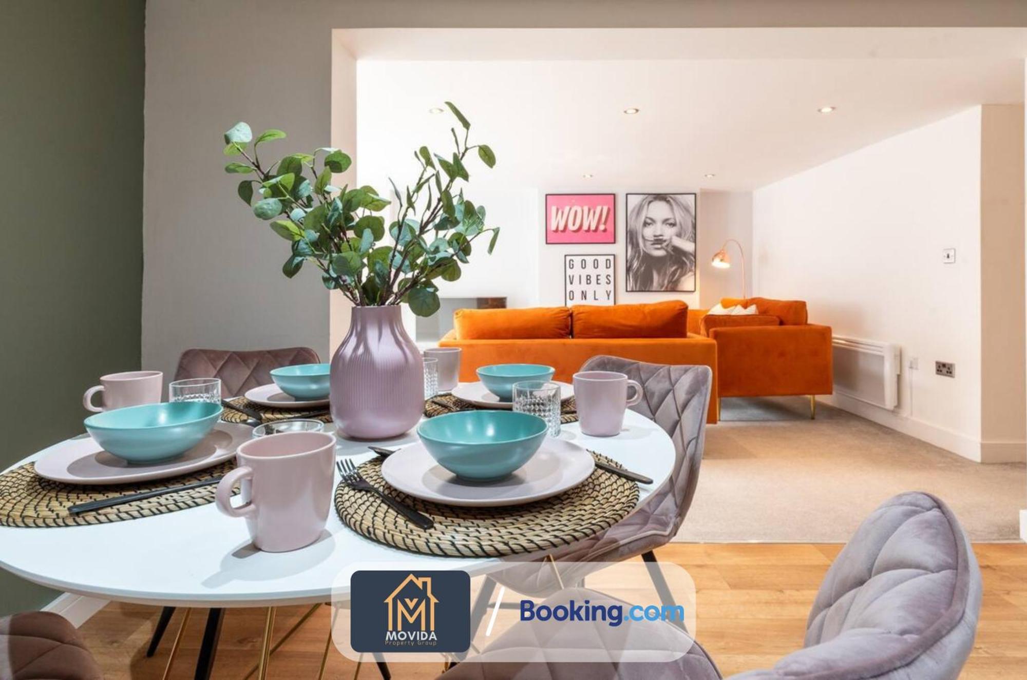 Stylish Two Bed Town Centre Apartment By Movida Property Group Short Lets & Serviced Accommodation With Parking Гаррогейт Екстер'єр фото