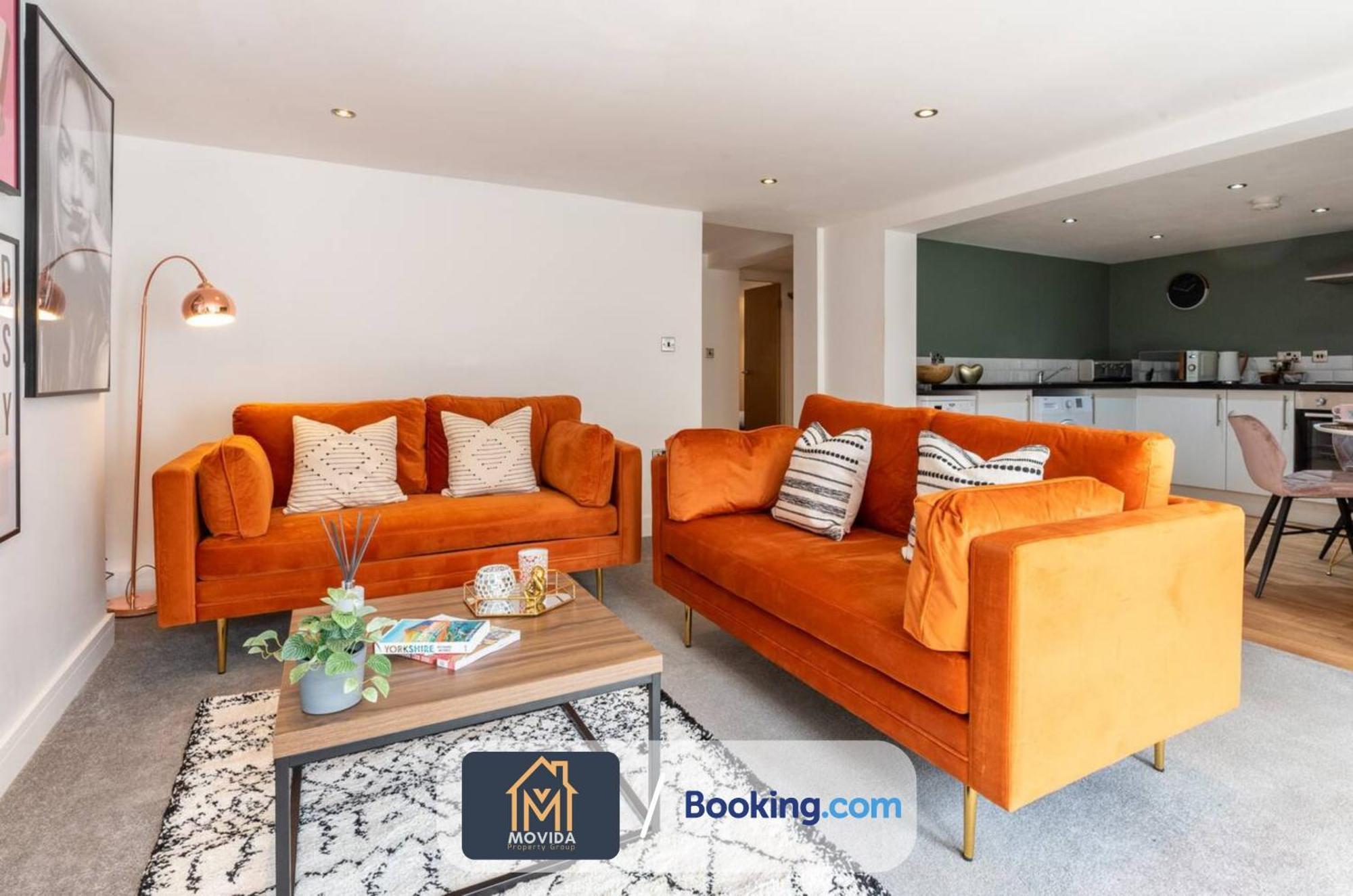Stylish Two Bed Town Centre Apartment By Movida Property Group Short Lets & Serviced Accommodation With Parking Гаррогейт Екстер'єр фото