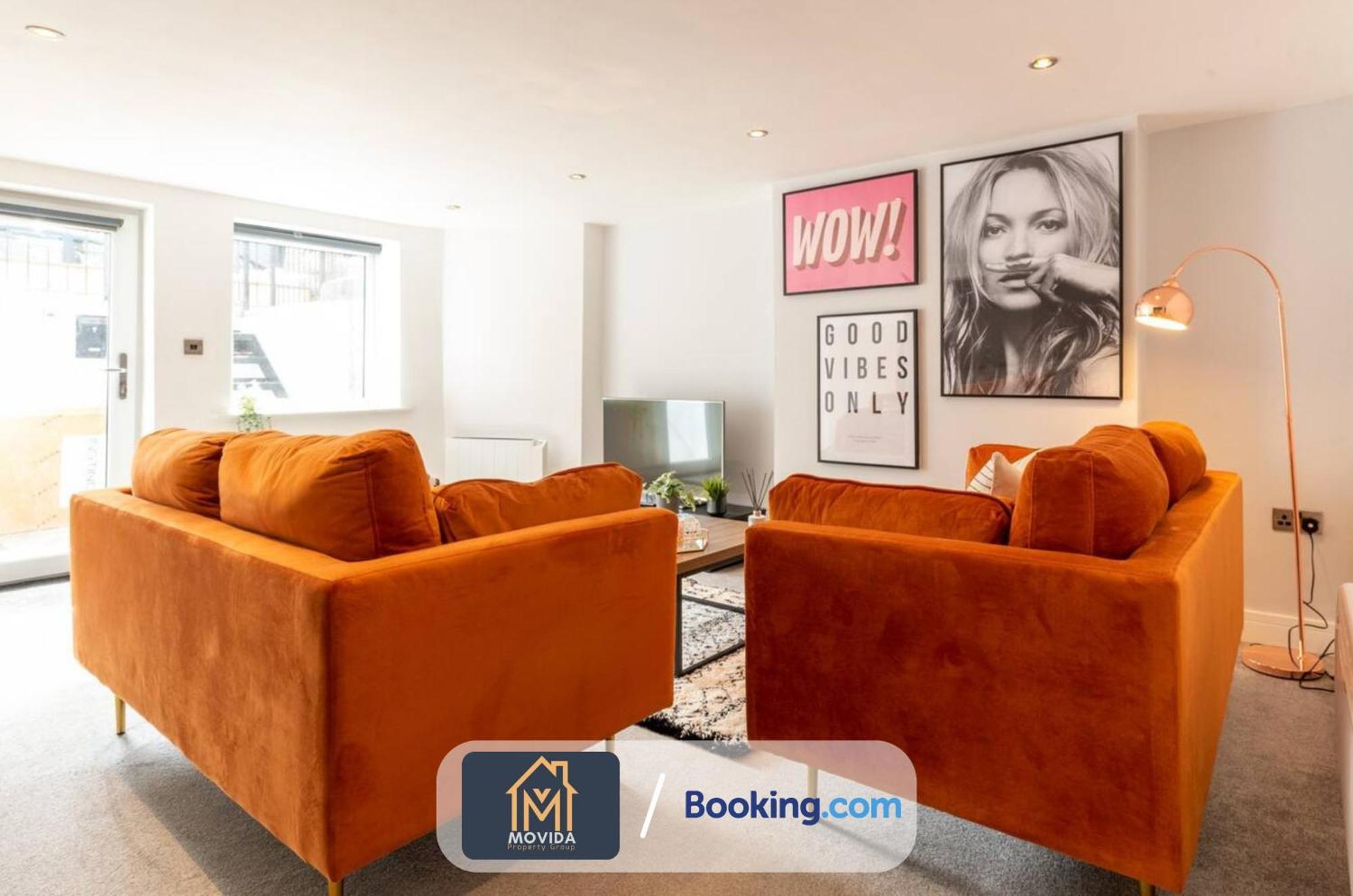 Stylish Two Bed Town Centre Apartment By Movida Property Group Short Lets & Serviced Accommodation With Parking Гаррогейт Екстер'єр фото